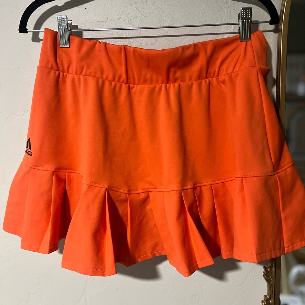 Adidas Primeblue Match Orange & Black Women Tennis Skort Size Large